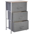 Simplify 17.7 in. x 11.8 in. x 37.4 in. 4-Drawer Storage Chest in Grey ...