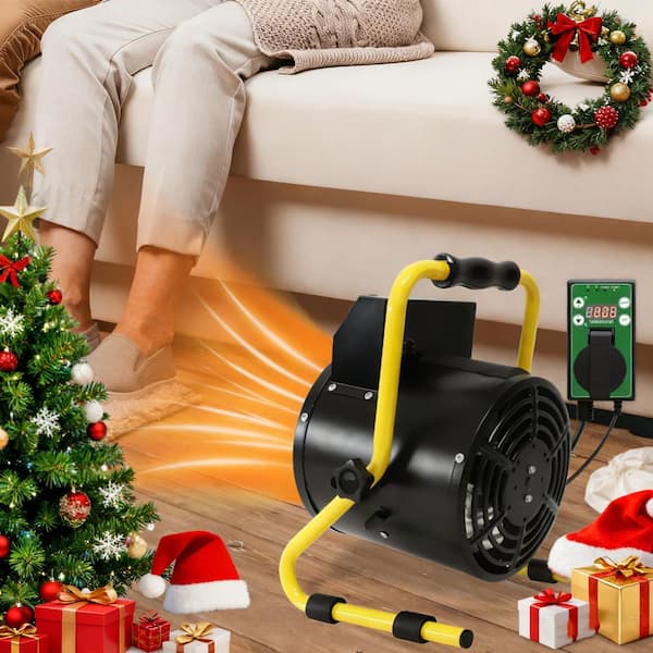 11 x 8.7 x 13.4 in. 1500 W Electric Portable Space Heater w/ Thermostat Fast Heating Fan Overheat Protection Greenhouse