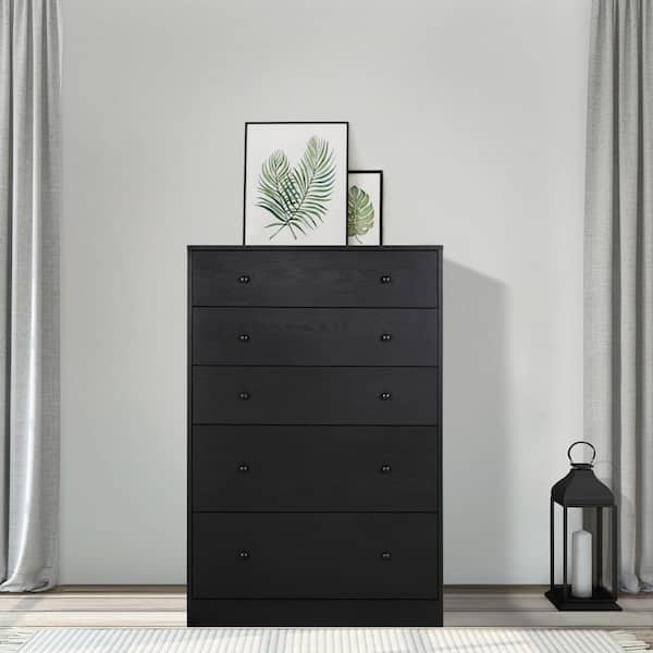 VEIKOUS Oversized 5-Drawer Off-White Chest of Drawers with 2-Large