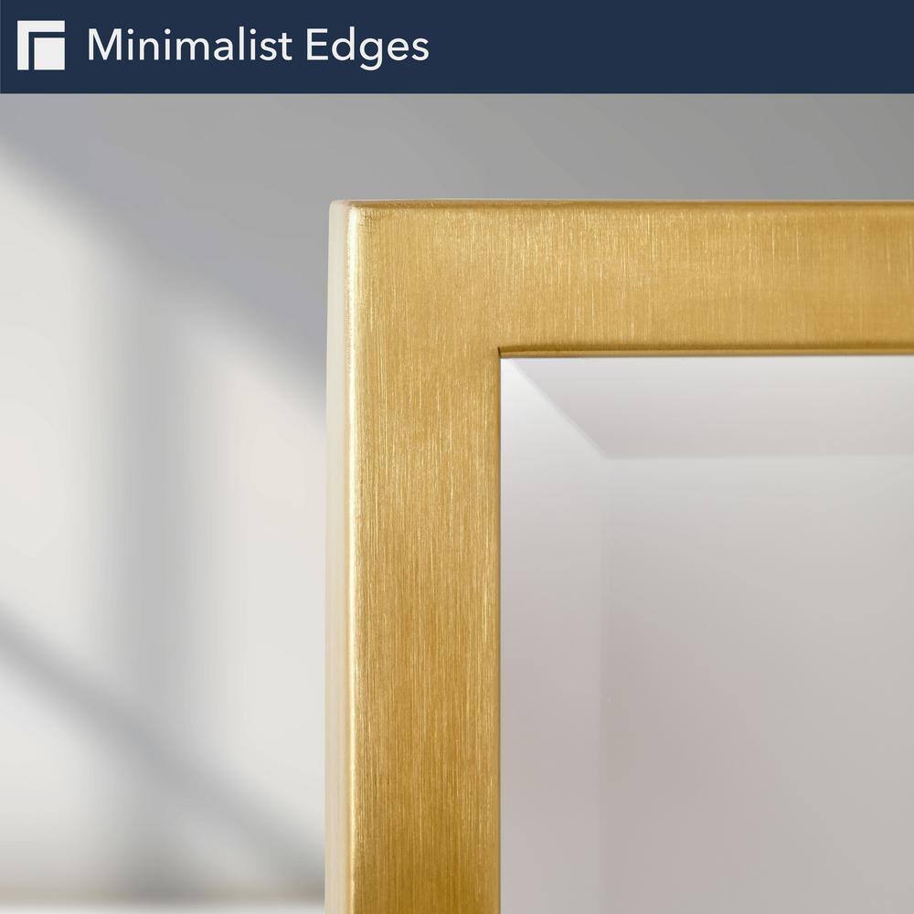 Gold Brushed Polystyrene Rectangular Vanity Mirror