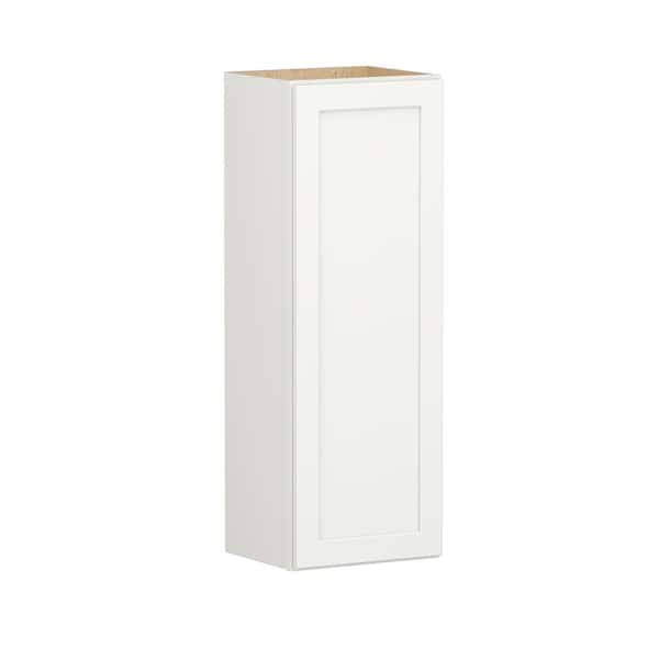SIMPLY WOODMARK PRO Shaker Full Overlay 15 in. W x 12 in. D x 42 in. H Plywood Assembled Wall Kitchen Cabinet in Linen White