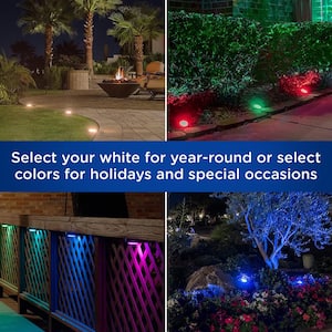 Seasons Plug-In Oil-Rubbed Bronze LED Color Changing Path Light with 2 ft. Spacing (2-Pack)