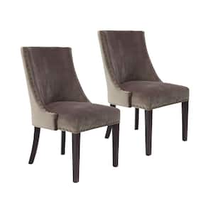 Brown Wood Traditional Dining Chair (Set of 2)