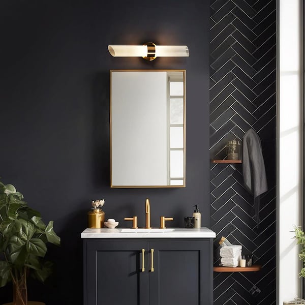 Uolfin 21.3 in. H 1-Light Mid-Century Modern Brass Gold Dry Uolfin 21.3 in. H 1-Light Mid-Century Modern Brass Gold Dry