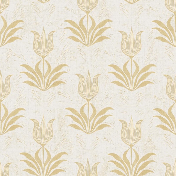 NuWallpaper Parrot Tulip Yellow Matte Vinyl Peel and Stick Wallpaper