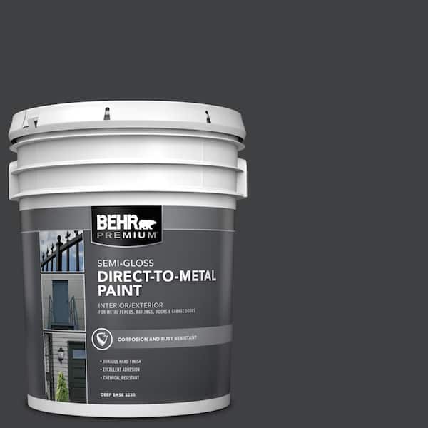 5 gal. #HDC-MD-04 Totally Black Semi-Gloss Direct to Metal Interior/Exterior Paint
