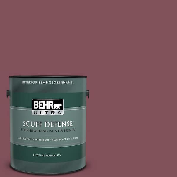 BEHR ULTRA 1 gal. Home Decorators Collection #HDC-CL-02 Fine Burgundy Extra Durable Semi-Gloss Enamel Interior Paint & Primer