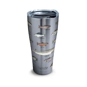 Here Fishy 30 oz. Stainless Steel Tumbler with Lid