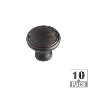 1.16 in. Oil Rubbed Bronze Round Top Ring Cabinet Knob (10-Pack)
