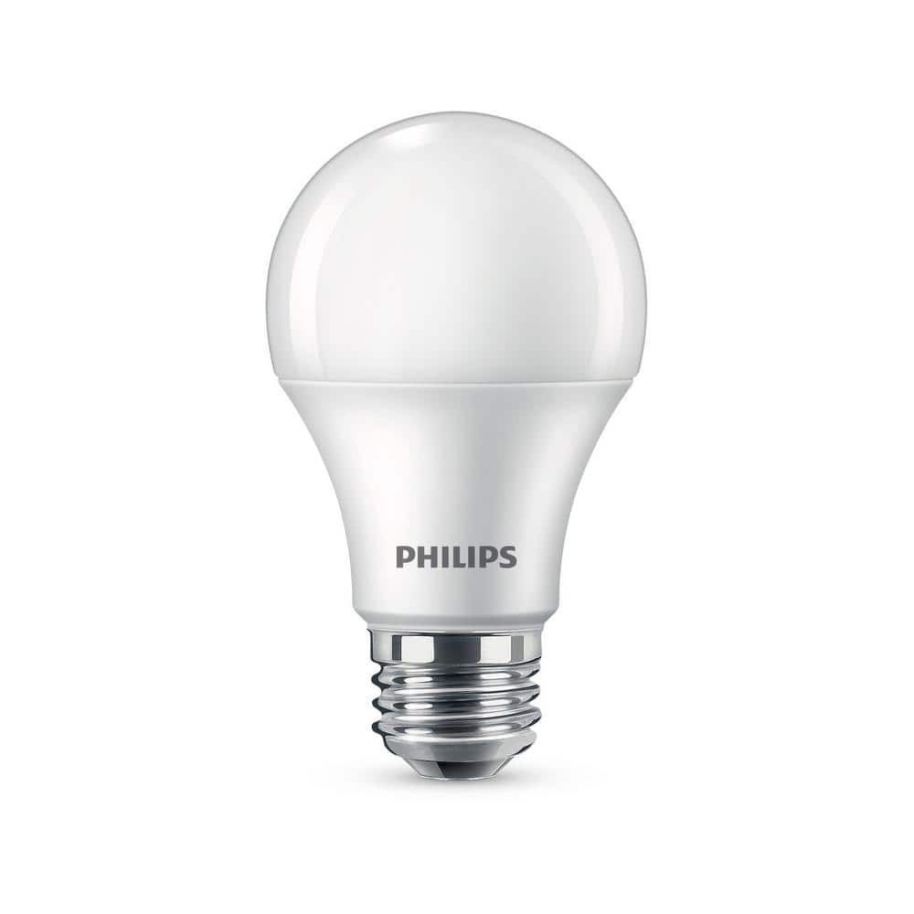 Philips 75-Watt Equivalent A19 Non-Dimmable E26 LED Light Bulb Daylight 5000K (4-Pack) -  565390
