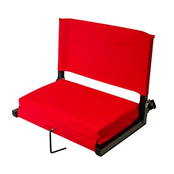American Furniture Classics Extra Large Canvas Stadium Chair in Red with 3 in. Foam Padded Seat