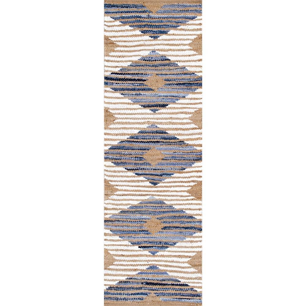 Marla Striped Farmhouse Jute Off White 2 ft. 6 in. x 6 ft. Indoor Runner Rug price history on PriceWatchPro