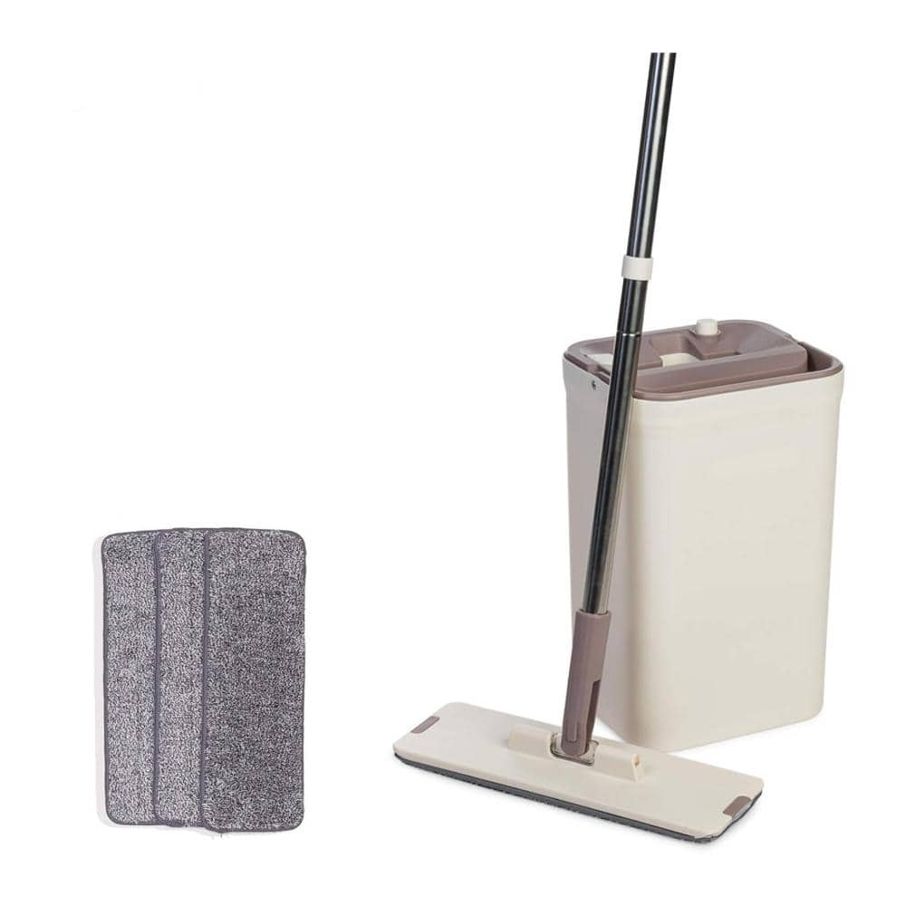 FAWEY TRED INC Microfiber Mop & Bucket System,Flat Mop
