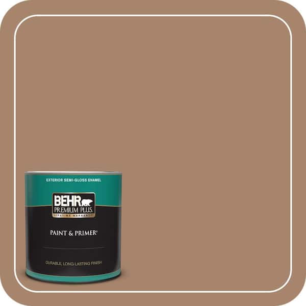 BEHR PREMIUM PLUS 1 qt. #ECC-59-1 Antique Chest Semi-Gloss Enamel Exterior Paint & Primer