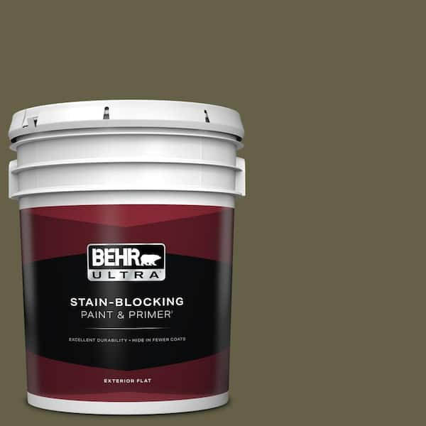 BEHR ULTRA 5 gal. #PPU9-01 Alligator Skin Flat Exterior Paint & Primer