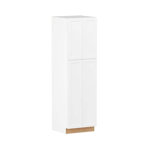 Designer Series Melvern 24 in. W x 24 in. D x 84 in. H Assembled Shaker Tall Pantry Kitchen Cabinet in White