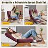 HOMEFUN Modern Red Corduroy Upholstered Lounge Wingback Chair Accent Chair with Adjustable Backrest and Retractable Footrest HFHDSN-1151WR