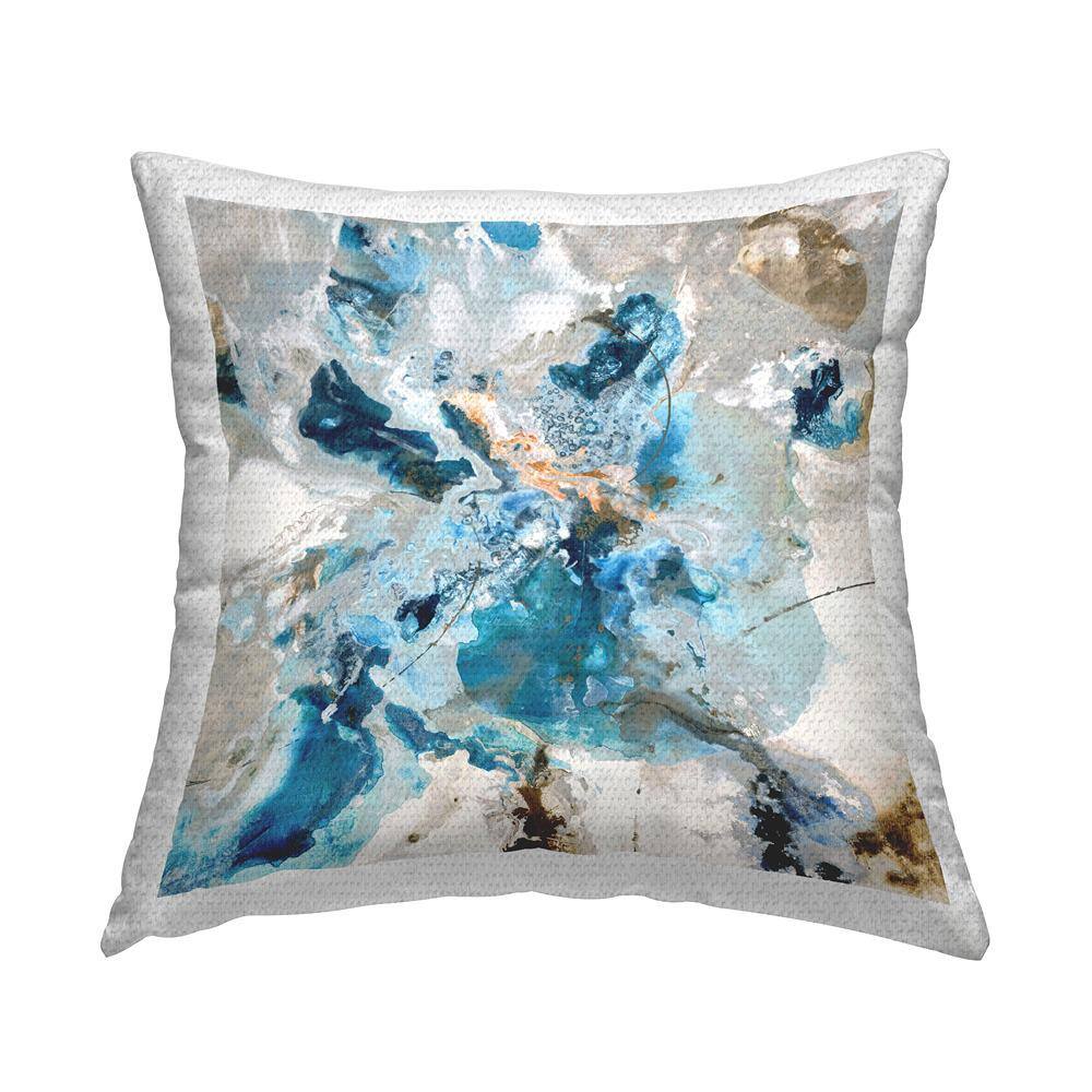Blue Swirling Abstraction Blue Square Outdoor Throw Pillow price history on PriceWatchPro