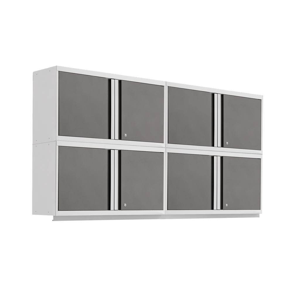 NewAge Products Pro Series Welded Steel 4Shelf Wall Mounted Garage