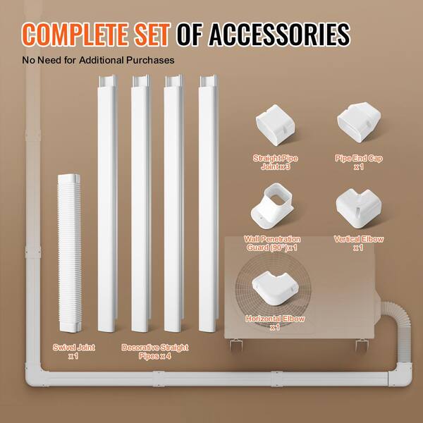thumbnail image 2 of Uxcell White PVC Line Cover Cap For Air Conditioner Wall Entry – 3-Pack 2 of 6