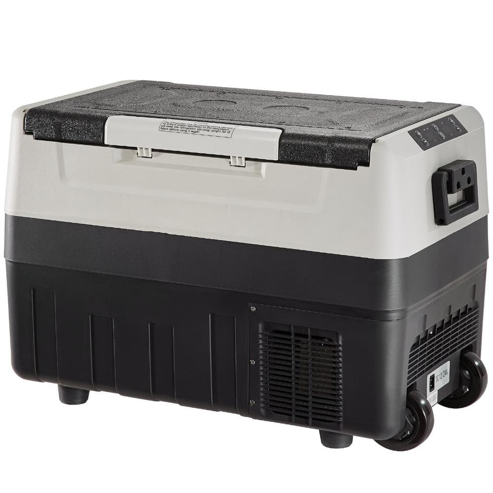 37 Qt Dual Zone Car Refrigerator Freezer, -4Â°F to 50Â°F, 12/24V DC and 100-240V AC Compressor Cooler