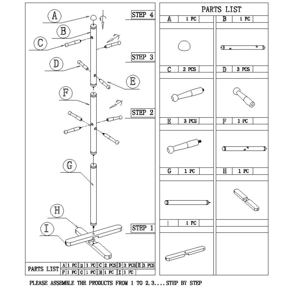 8-Hook Kid's Coat Rack in White - thumbnail 6