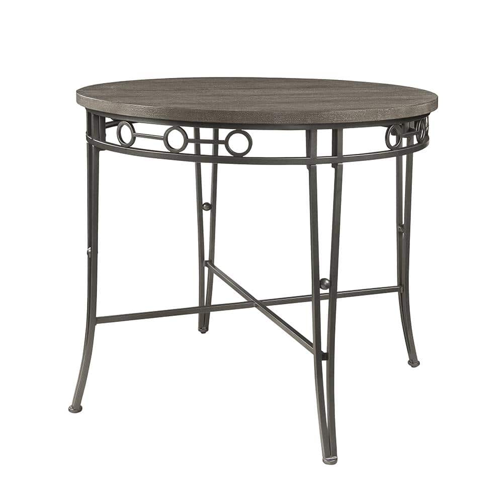 Landis Oak and Gunmetal Wood 42 in. 4 Legs Dining Table Seats 4 price history on PriceWatchPro