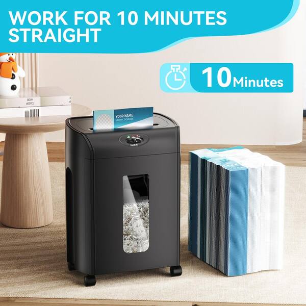 15 Sheets Paper Shredder Cross Cut Paper Cutter for CD Credit Card Staples Paper Clip 18L 4.96 gal 58dB Low Noise