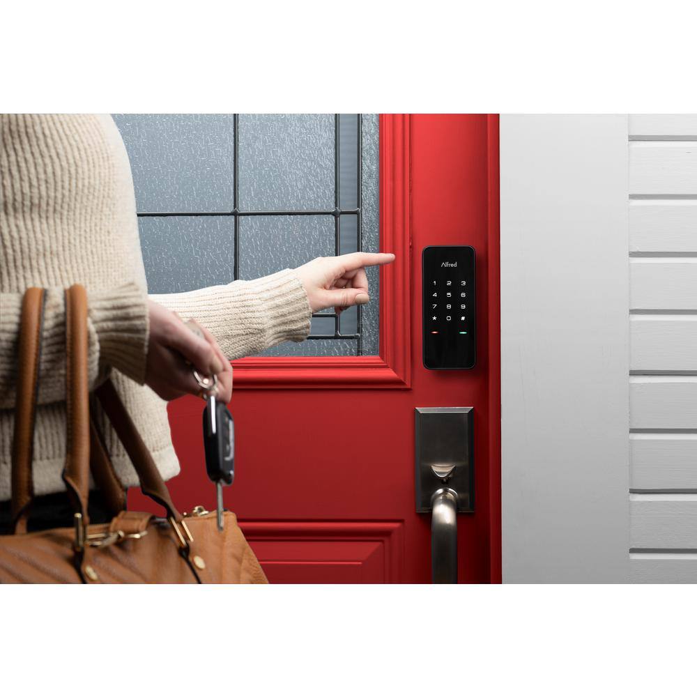Alfred Black Touchscreen Smart Deadbolt with Bluetooth and Z-Wave