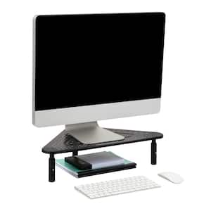 19.5 in. L x 14.5 in. W x 5.5 in. H Triangle Monitor Stand with Adjustable Height, Black