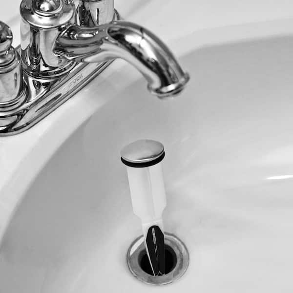 Oauee Bathroom Sink Drains Stainless Steel Pop-Up Bounce Core