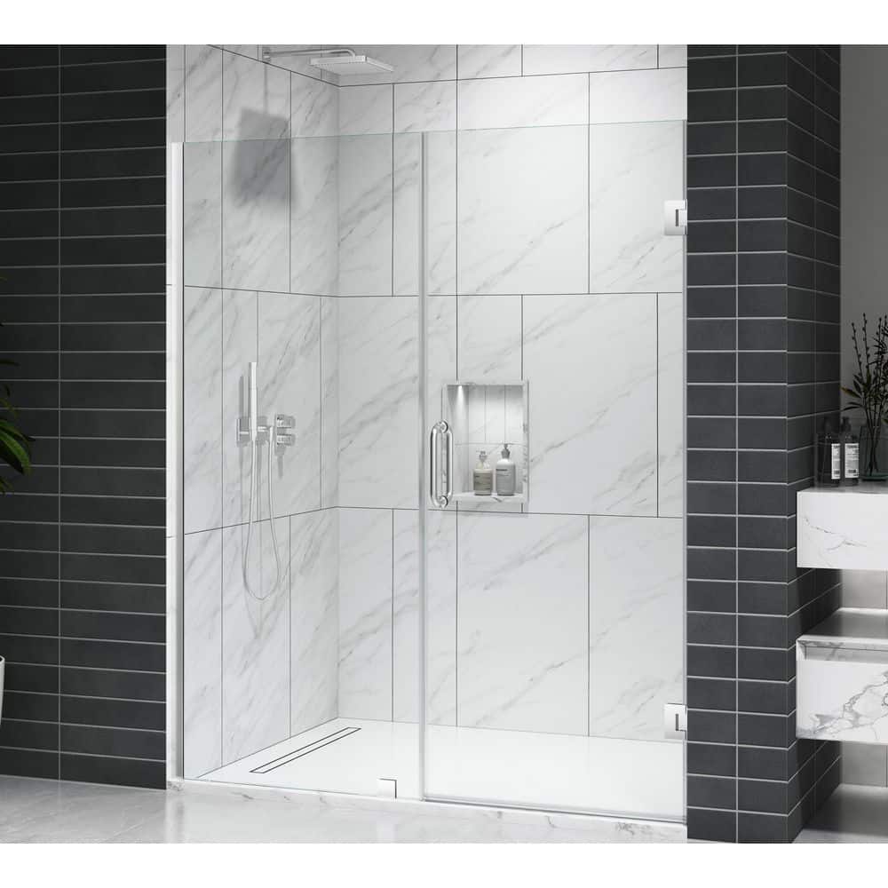 EV 24D Series 36-37 in. W x 72 in. H Frameless Hinged Swing Shower Door with 3/8 in. Tempered Clear Glass in Chrome price history on PriceWatchPro