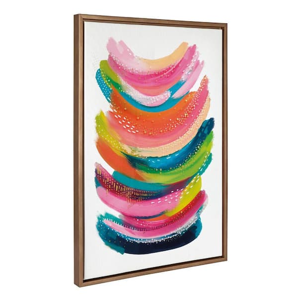 Kate and Laurel Sylvie "Bright Abstract" by Jessi Raulet of Ettavee Framed Art Print 23 in. x 33 in.