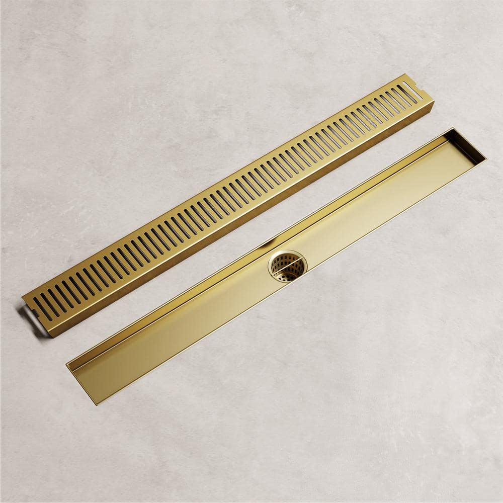 Elan 24" Matte Brushed Gold Linear Shower Drain