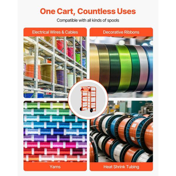 thumbnail interactive-video image 1 of Electrical Wire Reel Spool Rack Caddy - Storage Organization Holder For Electrician 1 of 2