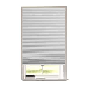 White Cordless Polyester 9/16 In. Cellular Room Darkening POSH Shades 27 in. W x 64-in L