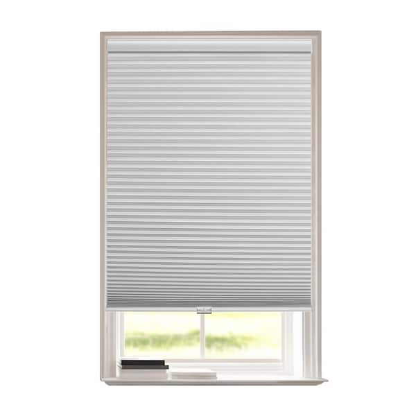 Lumi Home Furnishings White Cordless Polyester 9/16 In. Cellular Room Darkening POSH Shades 40 in. W x 72-in L