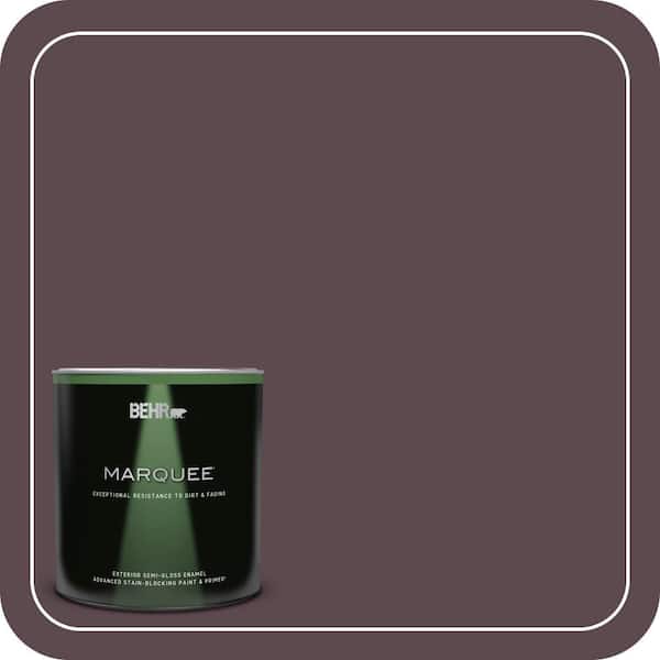 BEHR MARQUEE 1 qt. #100F-7 Deep Aubergine Semi-Gloss Enamel Exterior Paint & Primer