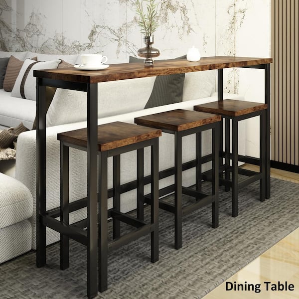 Boyel Living Pub Kitchen Set Side Table, Kitchen Side Table With Stools