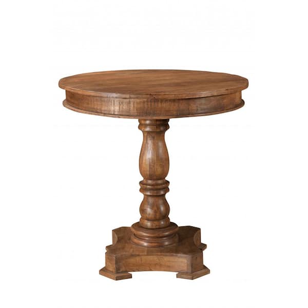 HomeRoots Danielle White Wood 30 in. Pedestal Dining Table (Seats 2)
