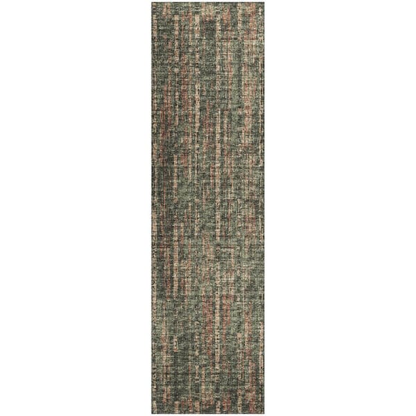 Rylee Green 2 ft. 3 in. x 7 ft. 6 in. Geometric Indoor/Outdoor Area Rug