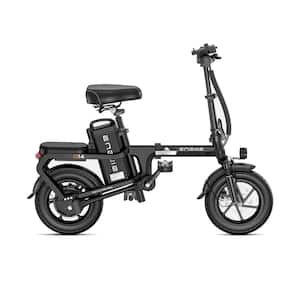 14 in. Adults Black Lightweight and Foldable Electric Bike