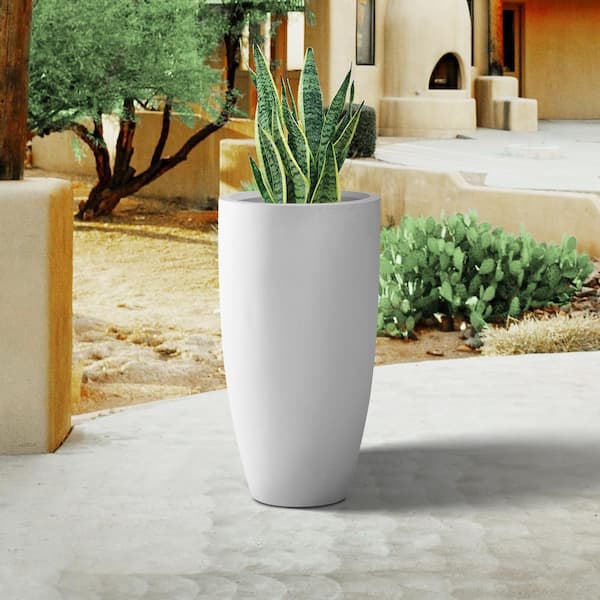 White Fiber Big Flower Pot, For Garden, Size: 11*11