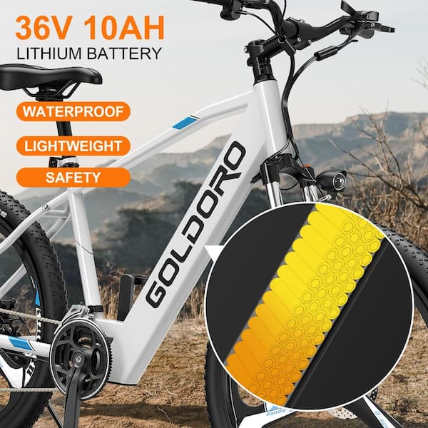 GOLDORO Electric Bike X7 Mountain E-Bike, Full Suspension 26in