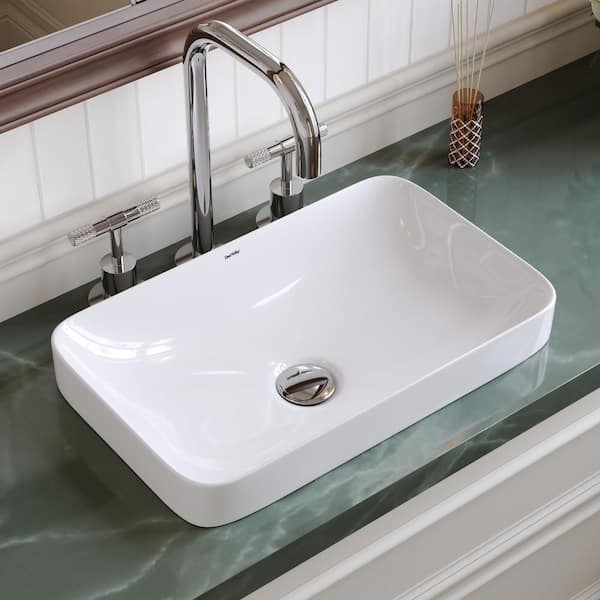 DEERVALLEY 19 in. x 13 in. Rectangular Vessel Bathroom Sink in