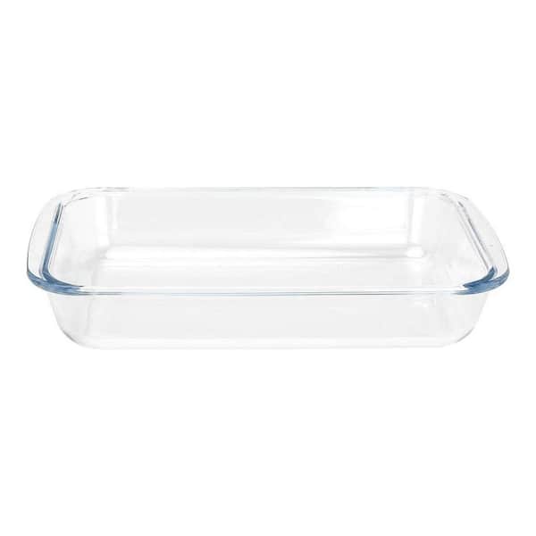 1-Piece Clear Tempered Glass Baking Dish High Heat Resistant Oven Safe Stain Odor Resistant Casserole Set