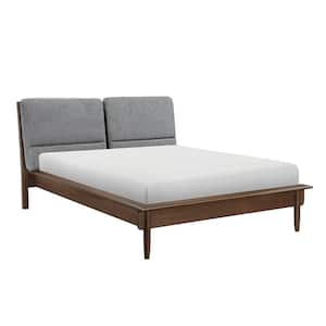 Caddel Brown Wood Frame California King Platform Bed