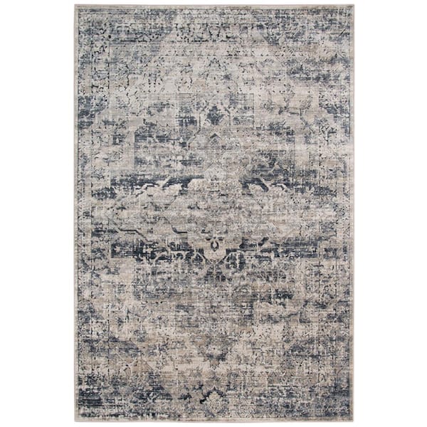 Amer Rugs Balpoma Ciara Tan/Beige/Gray 5 ft. 3 in. x 7 ft. 7 in. Transitional Medallion Polypropylene and Polyester Area Rug