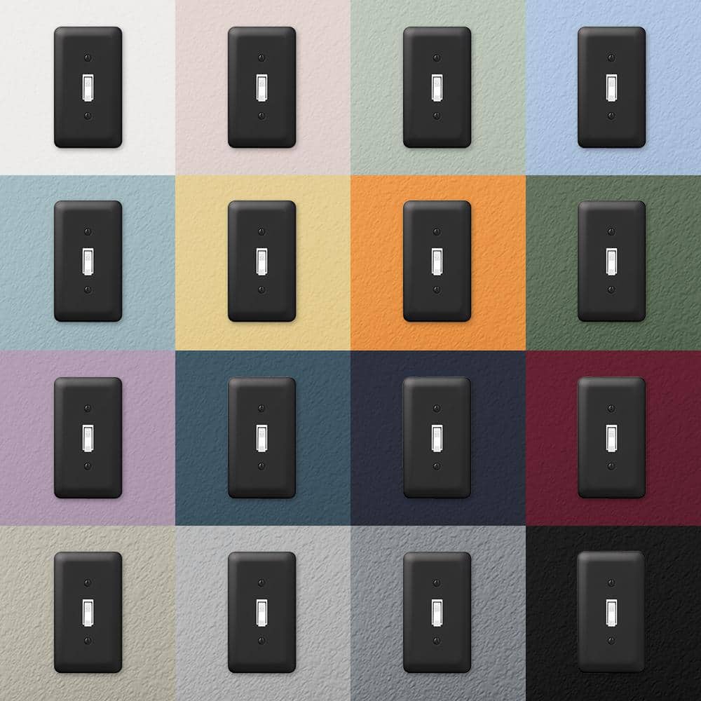 Declan Black Steel 1-Gang Duplex Wall Plate