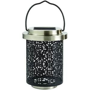 15 Lumens LED Medium Metal Outdoor Solar Table Lantern